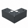 Poten set - 5 cm hoog Antraciet