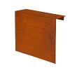 Overzetstuk muurelement Recht - 150x45x15.8 cm Corten