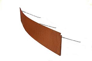 Borderpaneel Flex 28 cm + toebehoren - 220x28x3.5 cm Corten