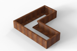 Bloembak Module+ L-vorm 60x150x150x28 cm