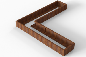 Plantenbak Module+ Corten 270x270x28 cm (60cm diep)