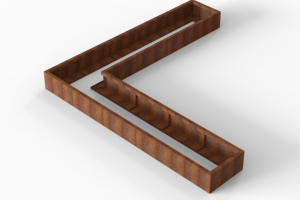 Bloembak Module+ L-vorm 60x300x300x28 cm
