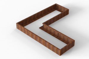 Plantenbak Module+ Corten 270x270x28 cm (90cm diep)