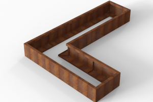 Plantenbak Module+ Corten 240x180x28 cm (60cm diep)