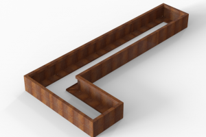 Bloembak Module+ L-vorm 60x330x150x28 cm