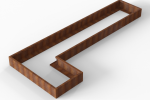 Bloembak Module+ L-vorm 90x450x180x28 cm