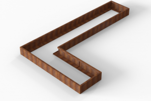 Plantenbak Module+ Corten 450x270x28 cm (90cm diep)