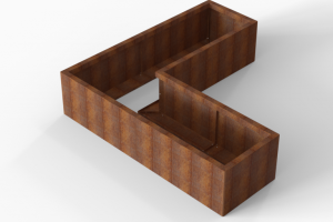 Plantenbak Module+ Corten 180x180x42 cm (60cm diep)