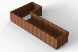 Plantenbak Module+ Corten 240x120x42 cm (60cm diep)
