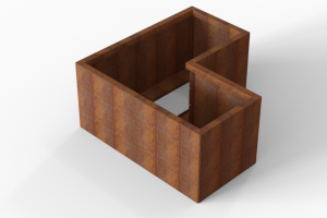 Plantenbak Module+ Corten 120x120x56 cm (60cm diep)