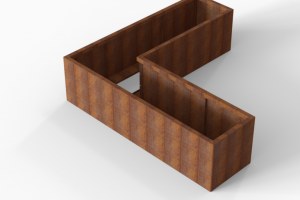 Plantenbak Module+ Corten 210x210x56 cm (60cm diep)