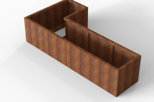 Plantenbak Module+ Corten 240x120x56 cm (60cm diep)