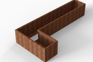 Plantenbak Module+ Corten 330x150x56 cm (60cm diep)