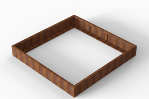 Plantenbak Module+ Corten 210x210x28 cm