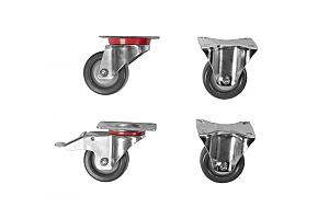 Zwenkwielen set tbv. Plantenbak Metaal