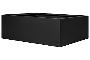 Plantenbak Vlak Grafietzwart 300x90x60 cm