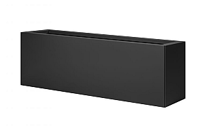 Bloembak vlak - 30x120x40 cm Grafiet zwart