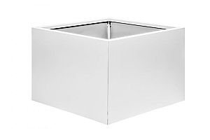 Bloembak vlak - 60x60x40 cm Wit