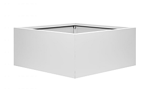Bloembak vlak - 90x90x40 cm Wit