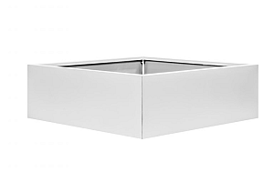 Bloembak vlak - 120x120x40 cm Wit