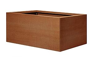 Bloembak vlak - 60x90x40 cm Corten