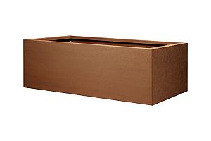 Bloembak vlak - 60x120x40 cm Corten