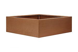 Bloembak vlak - 120x120x40 cm Corten