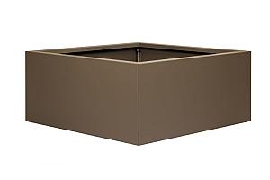 Bloembak vlak - 90x90x40 cm Supra bruin