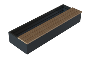 Zitbank - Recht 180x41 cm Beige