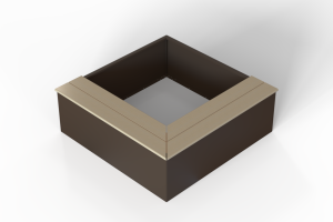 Zitbank - L-vorm 120x120x41 cm Beige