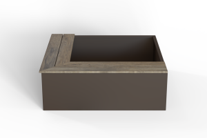 Zitbank - L-vorm 120x120x41 cm Magnolia