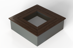 Zitbank - Vierkant 120x120x47 cm Hardhout