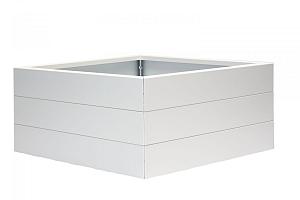 Bloembak Modulair Wit | 42 cm hoog