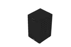 Kliko-ombouw met klep Grafietzwart 240 liter