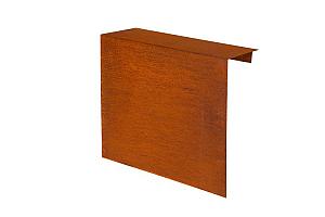 Overzetprofiel muurelement Recht 150x30x12.8 cm - Corten
