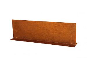 Kantopsluiting Double (flg) 300x16.5 cm Corten