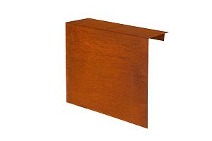 Overzetprofiel muurelement Recht 150x45x12.8 cm - Corten
