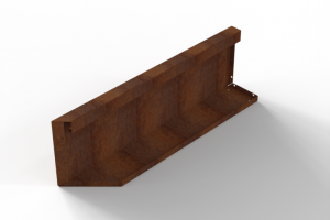 Uitwendig hoekpaneel-R (B) 90x28 cm