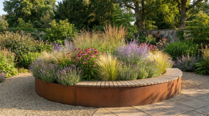 Borderpaneel Flex Corten 220x3,5x56 cm incl. toebehoren
