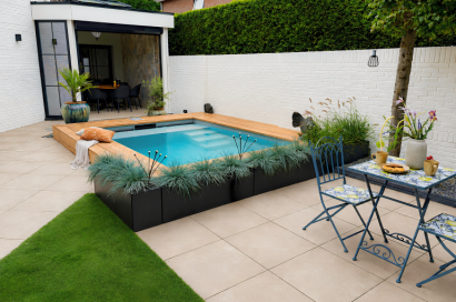Plantenbak Vlak Grafietzwart 180x90x40 cm