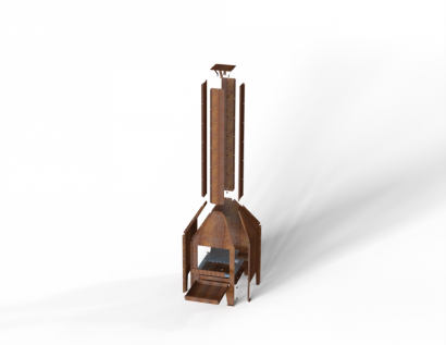 Cortenstaal tuinkachel