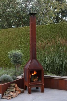 Cortenstaal tuinkachel