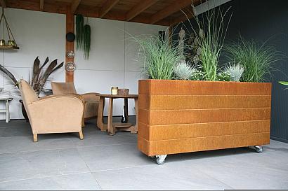 Bloembak Modulair - 240x60x56 cm Corten