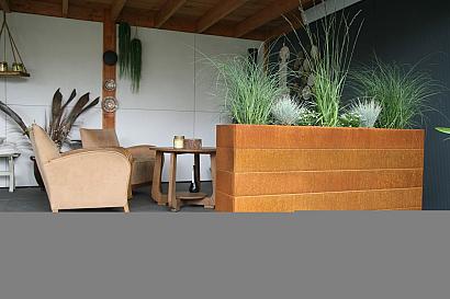 Plantenbak Modulair Corten 300x60x70 cm