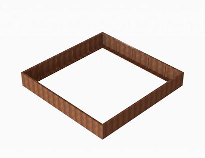 Plantenbak Module+ Corten 300x300x42 cm