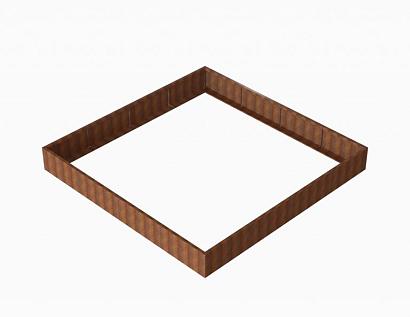 Plantenbak Module+ Corten 360x360x42 cm