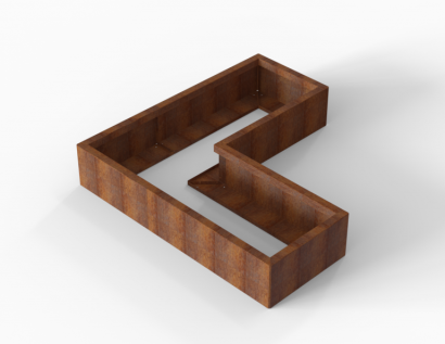 Plantenbak Module+ Corten 150x150x28 cm (60cm diep)
