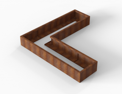 Bloembak Module+ L-vorm 60x210x210x28 cm