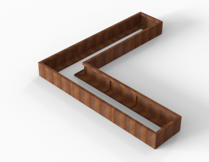 Bloembak Module+ L-vorm 60x270x270x28 cm