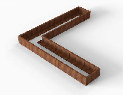 Plantenbak Module+ Corten 300x300x28 cm (60cm diep)